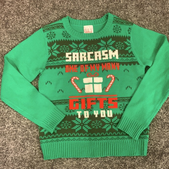 Kids large or ladies X Small Ugly Christmas Holiday Sweater - Picture 1 of 7